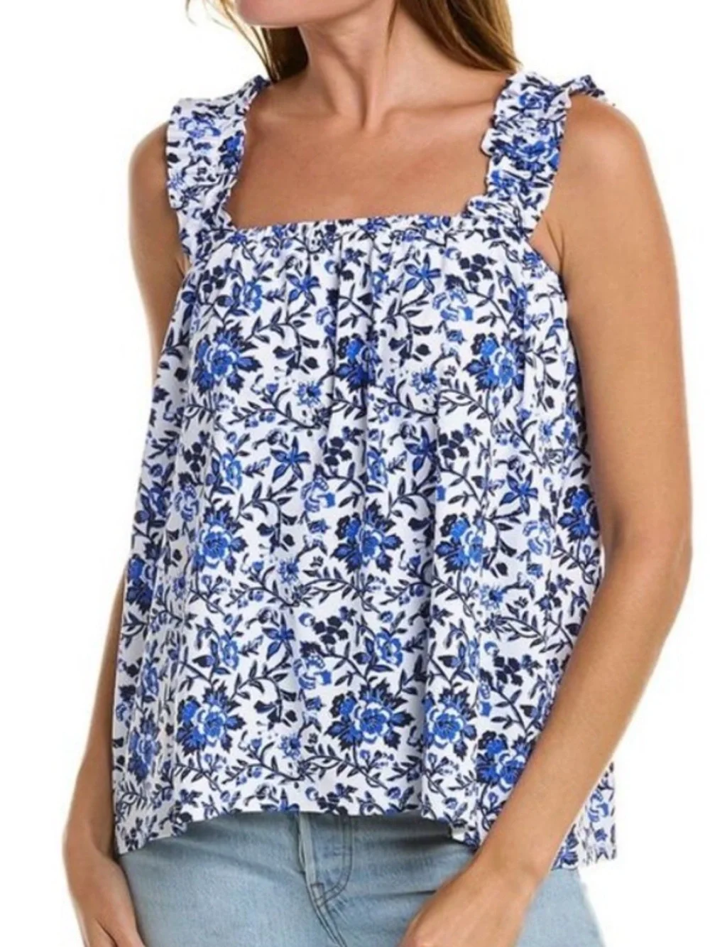 Jude Connally Tara Top Blue Floral Print - Picture 2 of 5